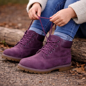 Big Girls Timberland Purple Hiking Boots Size 3